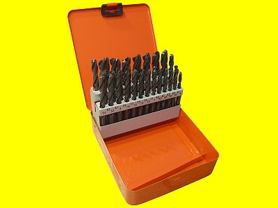 Metallkassette 6,0-10,0 mm mit 40 rollgewaltzten HSS Bohrern